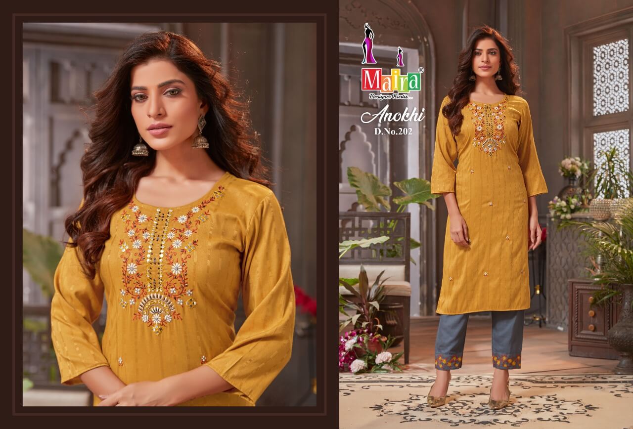 Mayra Anokhi 2 Festive Wear Heavy Rayon Designer Kurti With Bottom Collection